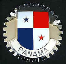 PANAMANIAN FLAG CAR GRILLE BADGE EMBLEM
