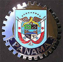 PANAMA COAT OF ARMS CREST CAR GRILLE BADGE