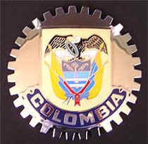 COLOMBIA COAT OF ARMS BADGE EMBLEM