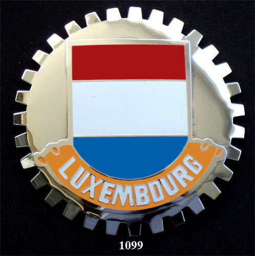 LUXEMBOURG FLAG CAR GRILLE BADGE EMBLEM